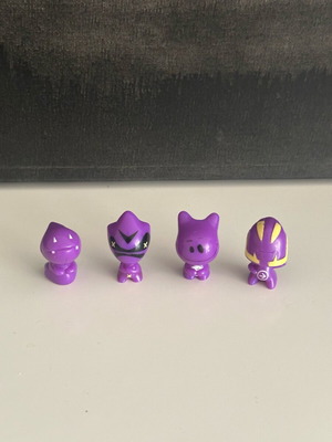 Gogo’s Crazy Bones σπάνια μωβ τέρατα σετ 4, σαν καινούργιο