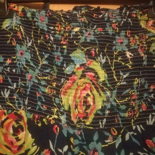 Skondras one-piece used, floral cotton, size S/M