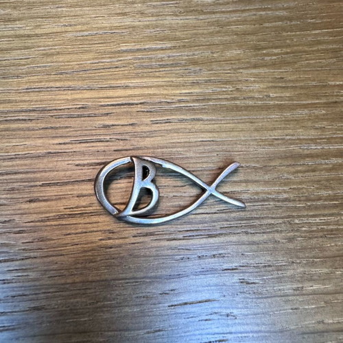 Silver 925 pendant with monogram like new