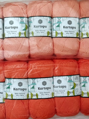 Kartopu Baby Natural knitting yarn set, 10 pieces, new cotton blend