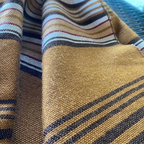 Vintage woven blanket used, 145 x 225 cm, high quality wool blend