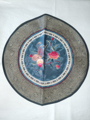 Vintage Chinese Handmade Silk Placemat with Embroidery