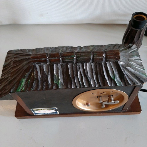 Meiko collectible clock music box and lamp like new 1950s