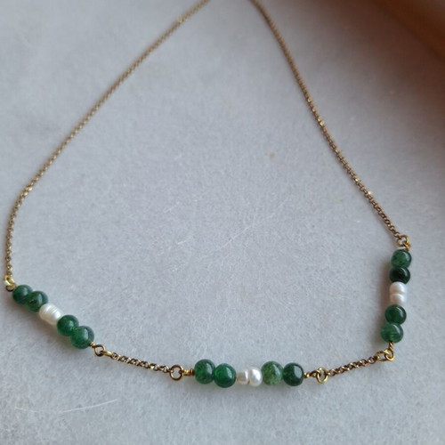 Necklace and bracelet set with gold chain color, new