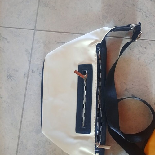Women's crossbody bag new, white and orange