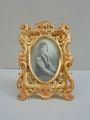 Κορνίζα φωτογραφοθήκη μπρούντζινη επίχρυση γαλλική παλαιά