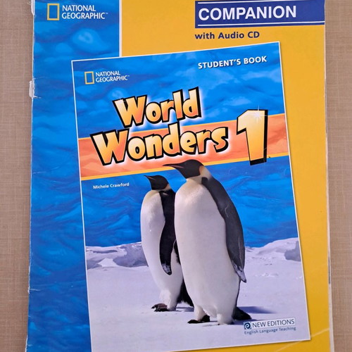 World Wonders 1 books used, set with Student's book, Workbook, Companion, Grammar