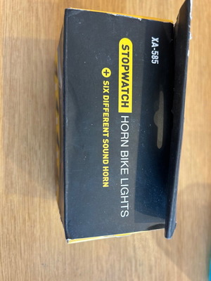 Rechargeable bicycle light with sound