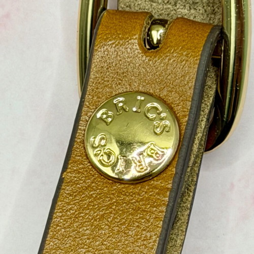 Bric's leather luggage tag like new, brown