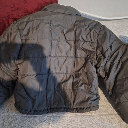 Puma puffer jacket reversible winter medium like new green orange