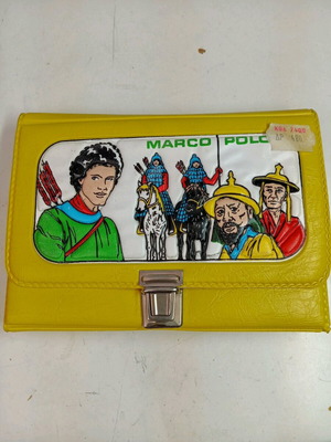 Marco Polo vintage pencil case 80s new two compartments with mirror