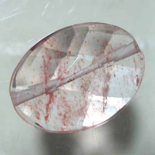 Quartz mineral with oxide inclusions like new