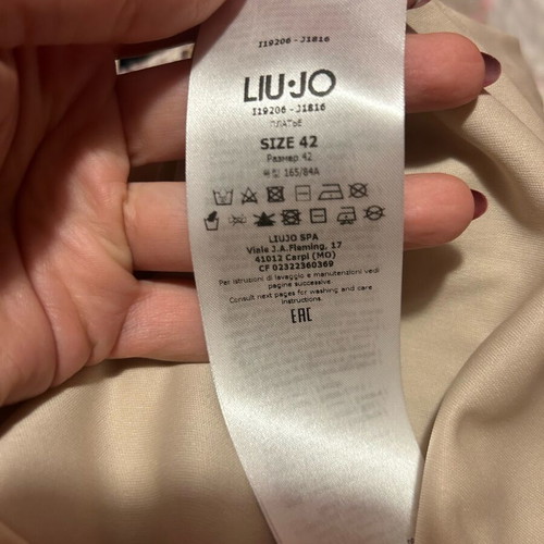 Mini dress Liu Jo used with sequins beige multicolor