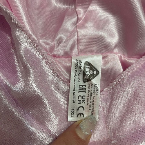 Kids unicorn costume used, pink with colorful fur details