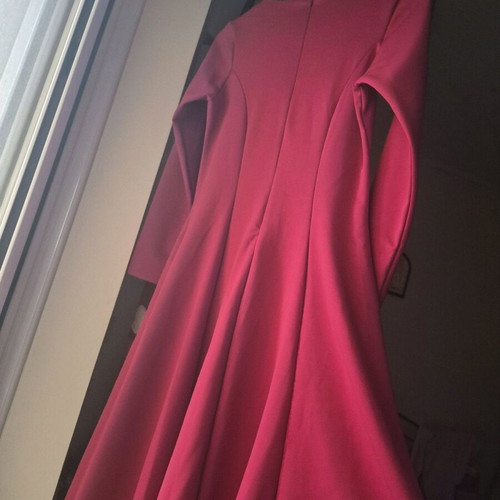 Cloche women's red long-sleeve dress new, size XL