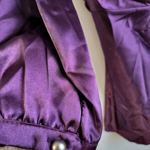 Women's satin blouse purple like new, size L