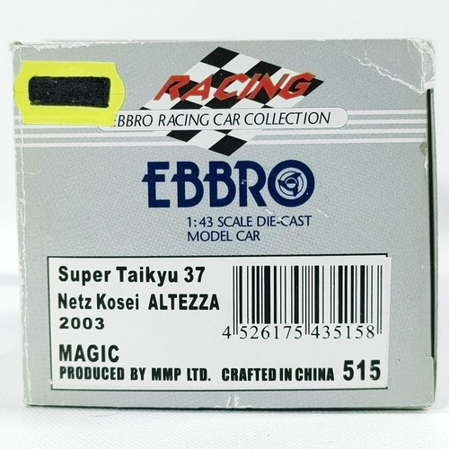Toyota Altezza Super Taikyu 1:43 Diecast Model by Ebbro like new