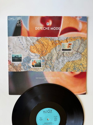 Depeche Mode - Never Let Me Down Again (Split Mix) 12" Maxi Single, 1987, като нов