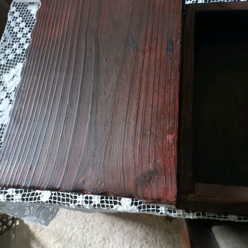 Wooden storage box vintage design like a book like new