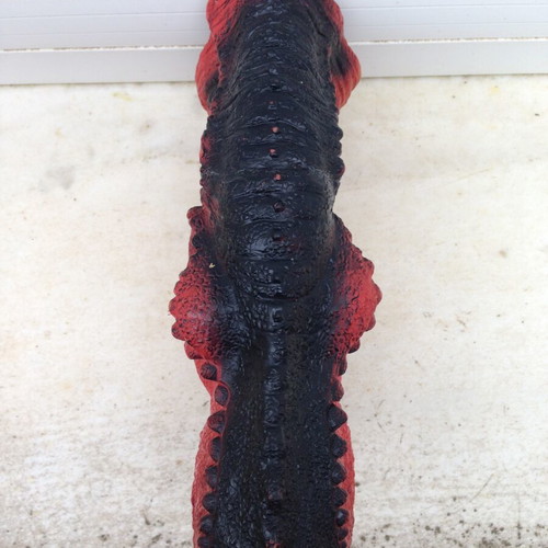 Realistic latex puppet head T-Rex red like new