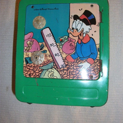 Scrooge Money Box Safe used, 1970s Walt Disney vintage