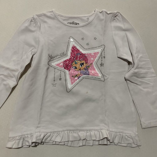 C&A Shimmer and Shine T-shirt for 7 years old used, white, size 122 cm