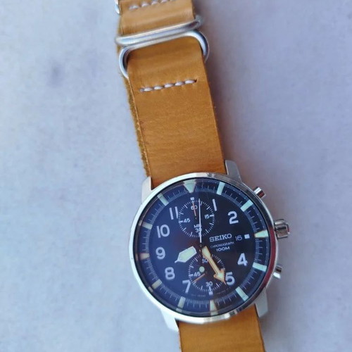 Seiko Chronograph watch like new, Japan, Hardlex crystal, 100m waterproof