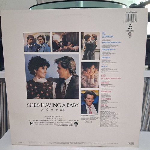 She's Having A Baby Original Motion Picture Soundtrack vinyl LP