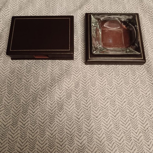 Cigar case and ashtray new with free tobacco pouch