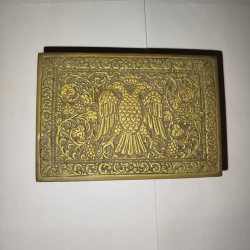 Vintage Vanity Set 4 Pieces with Byzantine Double-Headed Eagle, like new