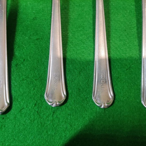 Nissiotis Rostfrei forks used, set of 6, collectible Xenia 1968