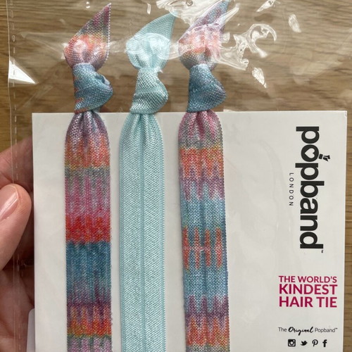 Popband London hair ties new, set of 3 colorful