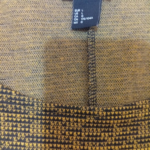 H&M dress large, like new, yellow and black
