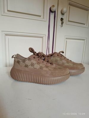 Αθλητικά sneakers μπεζ καφέ νούμερο 37 καινούργια