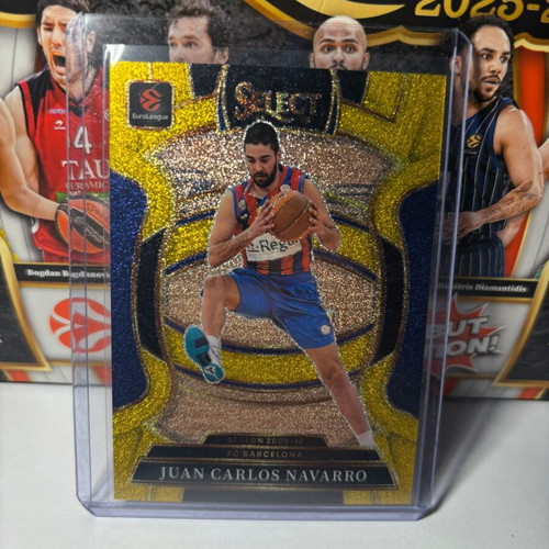 Juan Carlos Navarro Gold Glitter Panini Select EuroLeague Card 2025-26 #142 like new