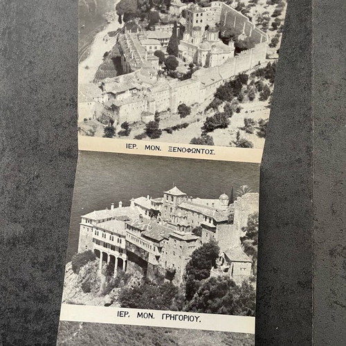Mount Athos souvenir 1971 new, photographic bouquet with 20 holy monasteries