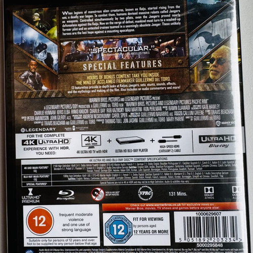 Pacific Rim 4K Blu-Ray new without Greek or Bulgarian subtitles