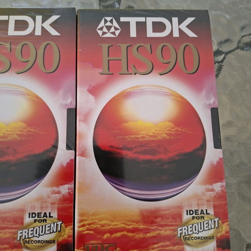 TDK 90 video cassettes sealed, pack of 4