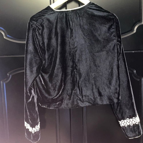 Baroque velvet jacket Zara like new, black and gold