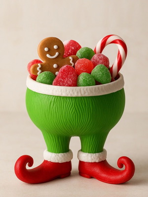 Christmas bowl new, printed for sweets