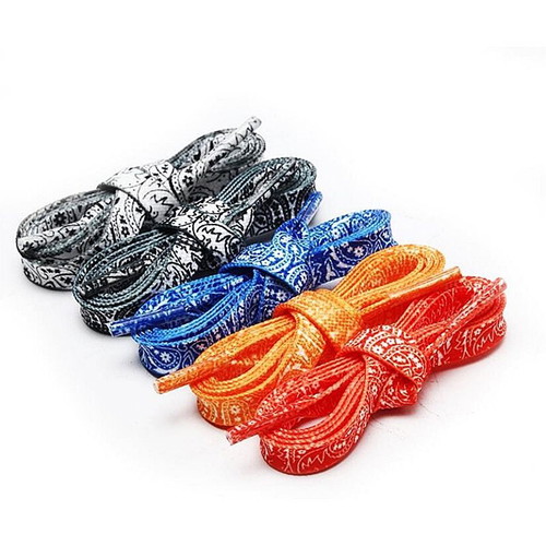 Bandana shoelaces 5 models new, polyester, 120 cm