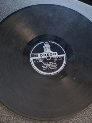 Odeon 78 RPM Record 1958 used, Greek laiko music