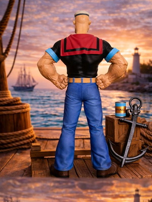 Popeye collectible figure handmade 3D printed new