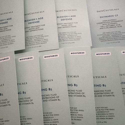 Skinceuticals sample set with blemish and age, silymarin CF, Hydrating B5