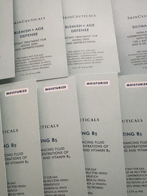 Skinceuticals sample set with blemish and age, silymarin CF, Hydrating B5