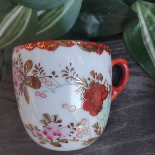 Kutani Japanese porcelain cup, antique 100+ years old