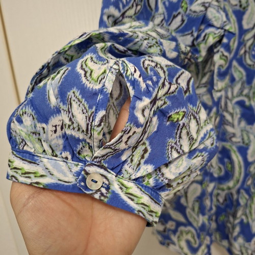 Zara blouse new, size XS, white and blue