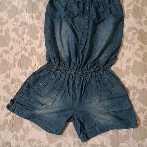 Strapless denim jumpsuit like new, size M
