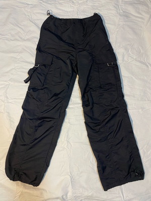 Nylon pants like new, size S, black with pockets