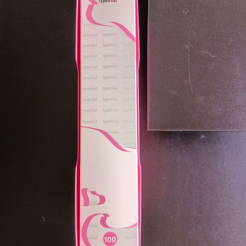 Folder with 100 slides used, pink, Typotrust
